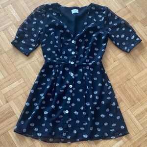 BNWT Wilfred Black Floral Dress